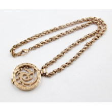 Nova chegada Rose Gold aço inoxidável Locket Colar de Memória